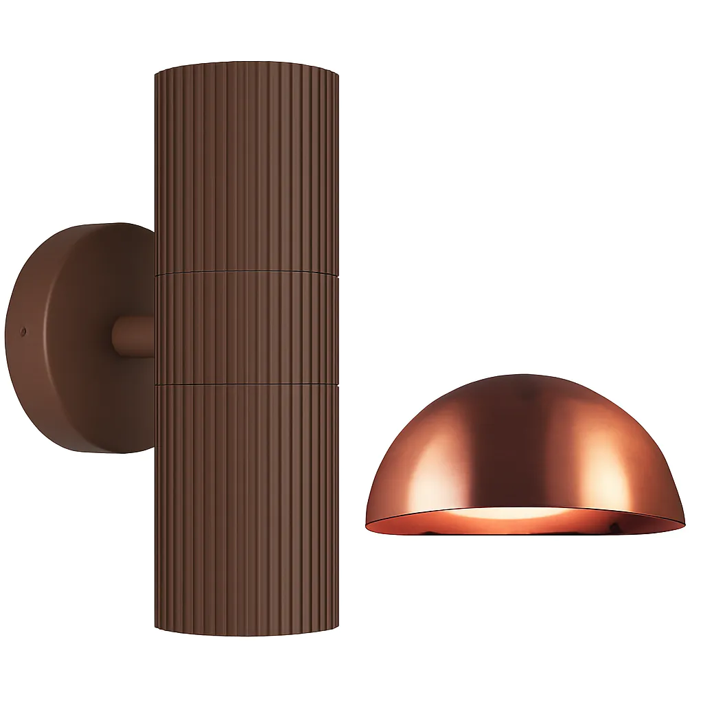 Koppar vägglampor design