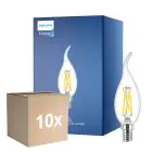 Flerpack 10x Philips MASTER LED E14 Böjd-tip Kronljus Filament Klar 2.5W 340lm - 922-927 Dim To Warm | Bästa Färgåtergivning - Dimbar - Ersättare 25W